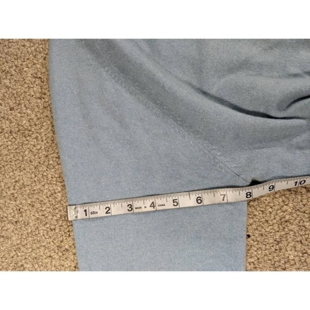 Merino Wool Murano Sweater M/M baby Blue Raglan Crewneck Luxury Knit LN/nwot - Picture 12 of 14